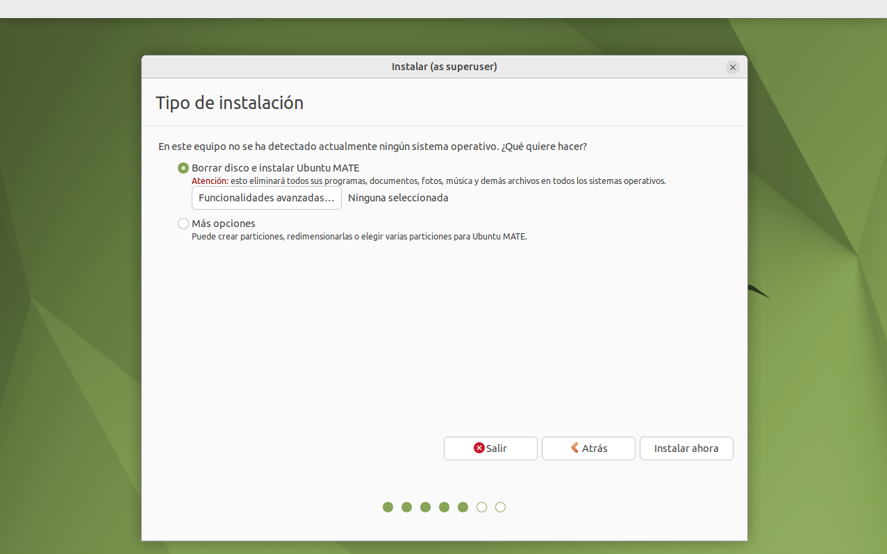 Tipo de instalación